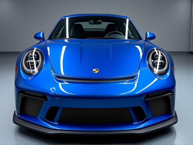 Porsche 911 GT3 front quarter view after paint correction and ceramic coating by Chrome Stream